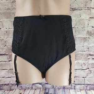 Lane Bryant Cacique Plus Cross Dye Lace Midi Cheeky Garter Panty